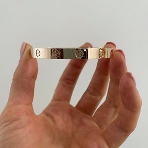 Rose gold love bracelet